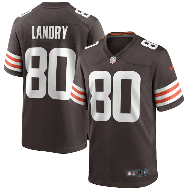 mens nike jarvis landry brown cleveland browns game player jersey